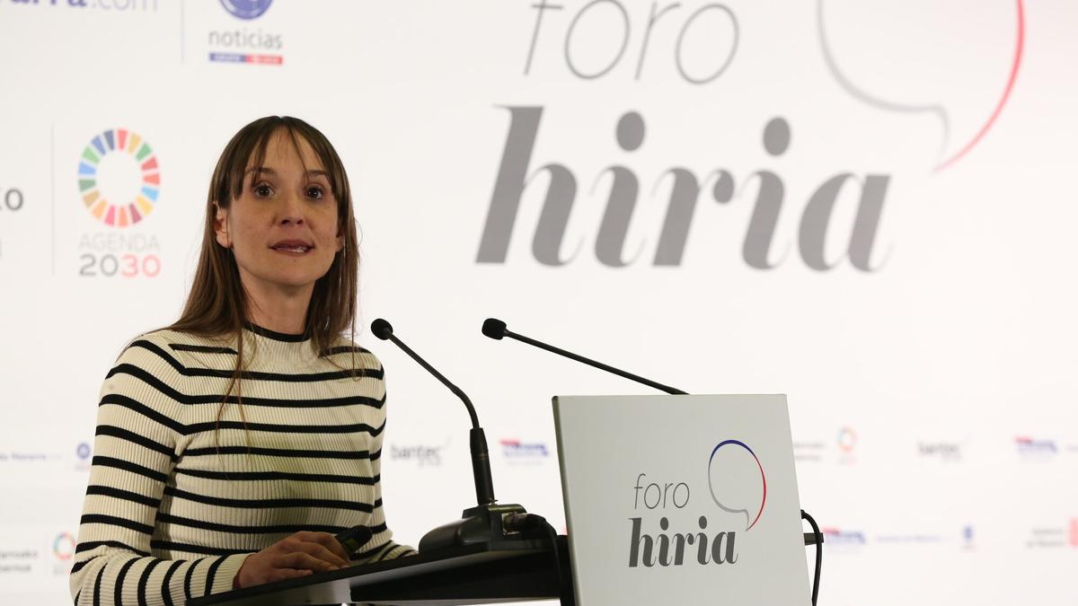 Saray Arcaya, durante su ponencia en el Foro Hiria.