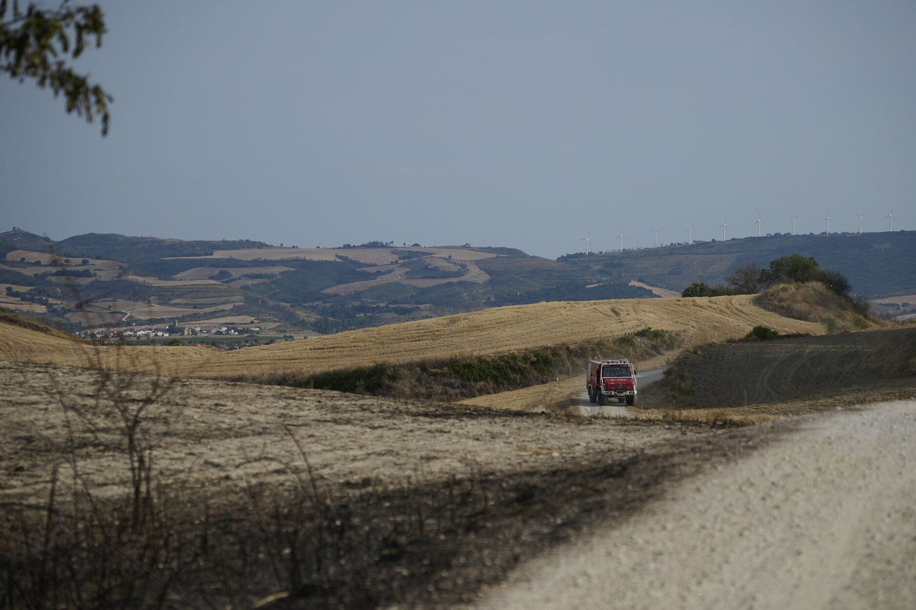 Imágenes de la zona afectada por el incendio en Enériz