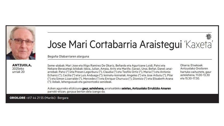Jose Mari Cortabarria Araistegui