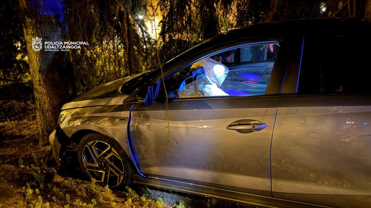 Uno de los accidentes atendidos por los agentes municipales el fin de semana.