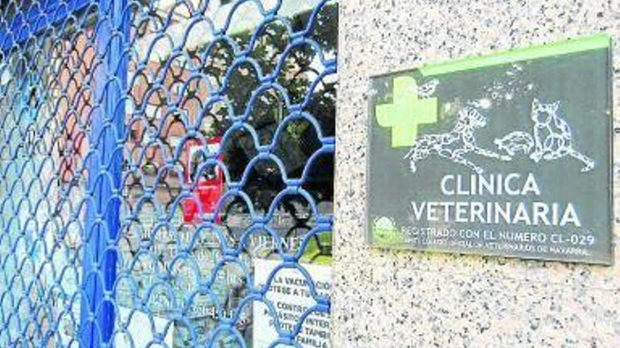 Placa instalada en una clínica veterinaria de Navarra.