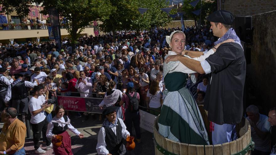 Leza acoge una Fiesta de la Vendimia marcada por los aranceles y el cambio climático
