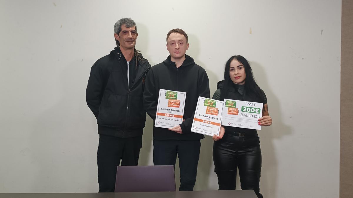 ‘La Penca de Ortuella’ del bar del PCE se hizo con el primer concurso de pintxos de Ortuella.