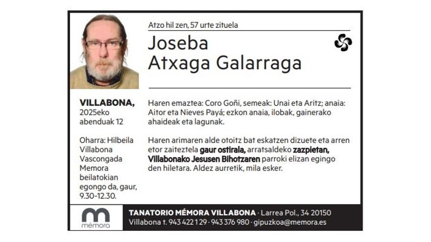 Joseba Atxaga Galarraga
