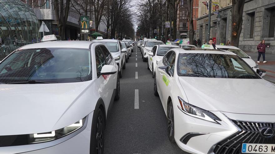 Caravana de taxistas en Bilbao