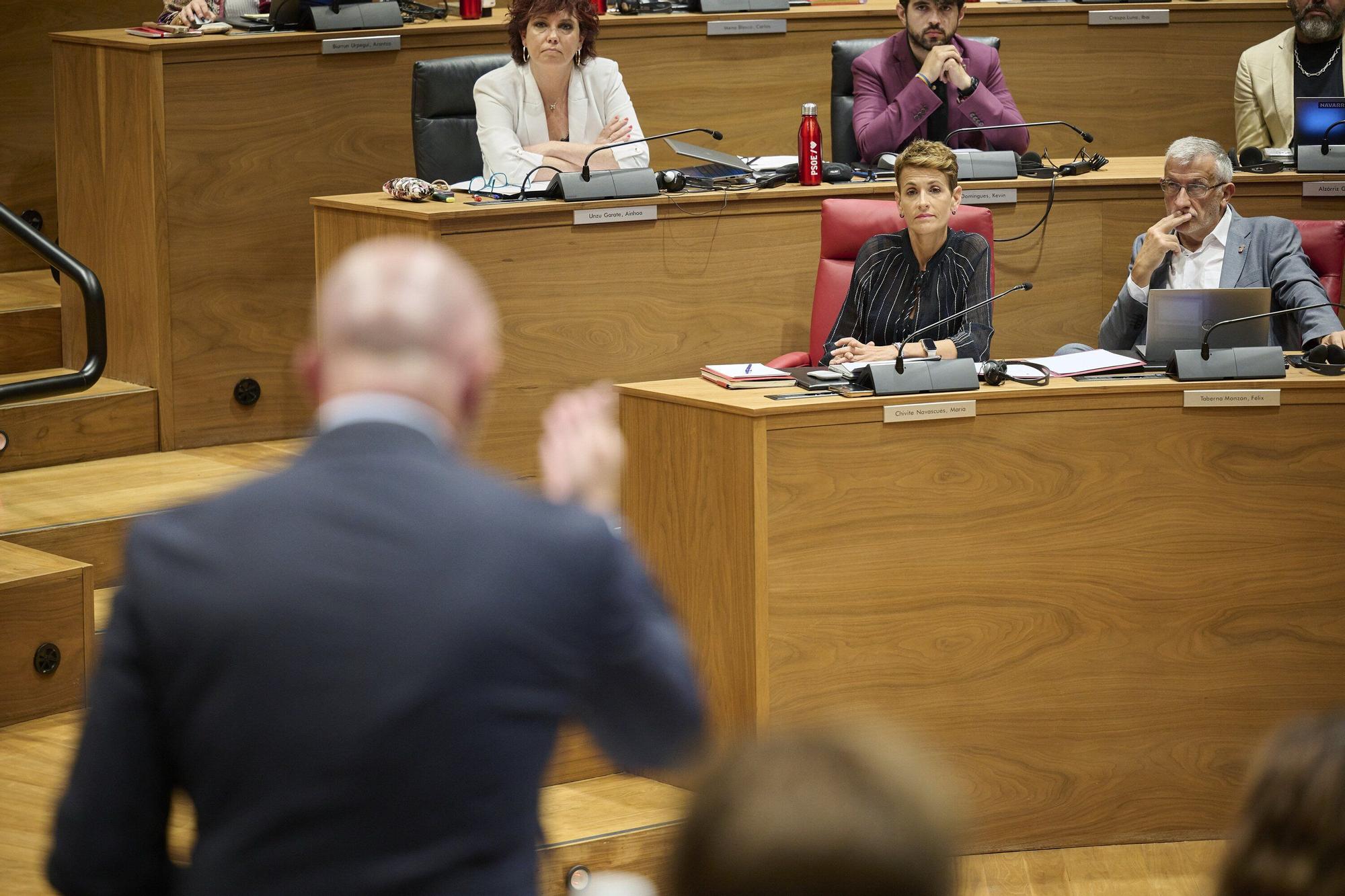 Fotos del pleno del Parlamento de Navarra (primero del curso 2025-26)