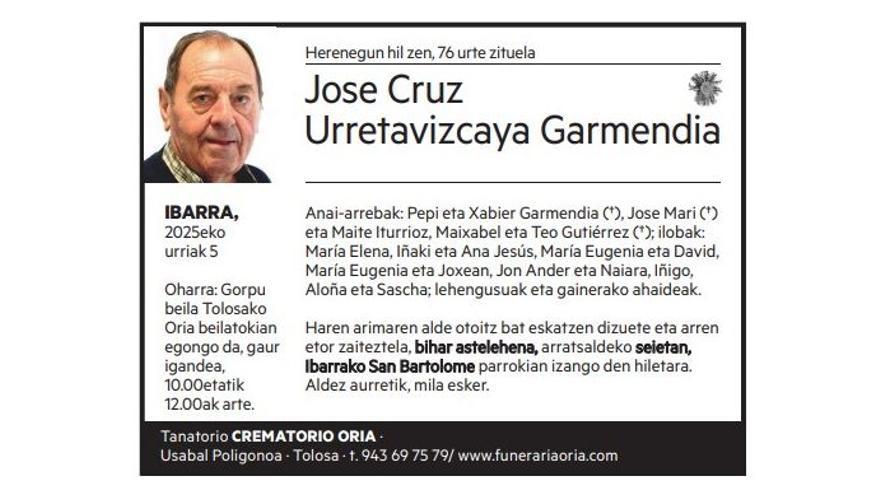 Jose Cruz Urretavizcaya Garmendia