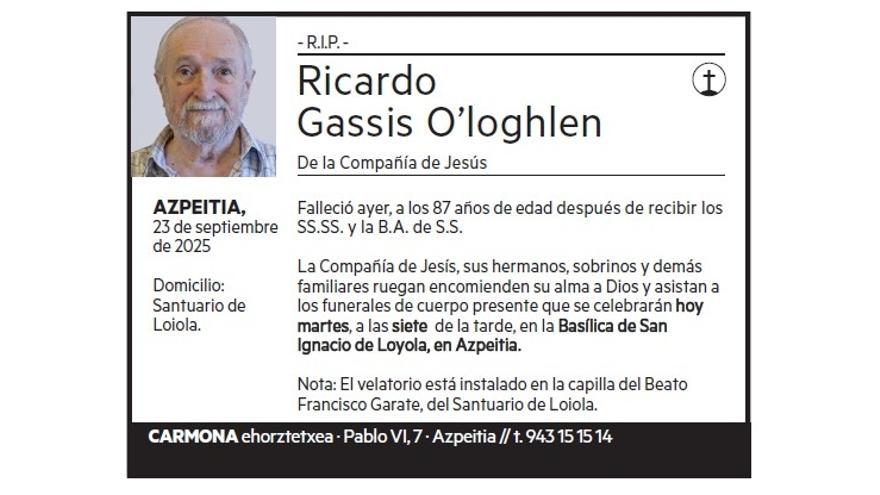RICARDO GASSIS O&#039;LOGHLEN