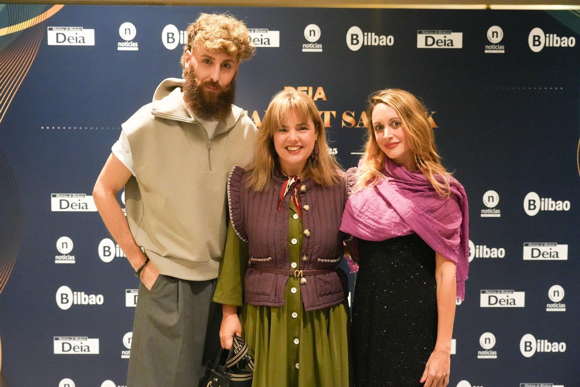 Oscar Rey, Vanesa Muas Haizea López participaron en la gala celebrada por DEIA.