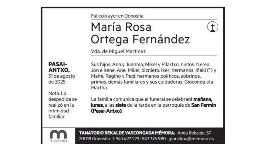 María Rosa Ortega Fernández