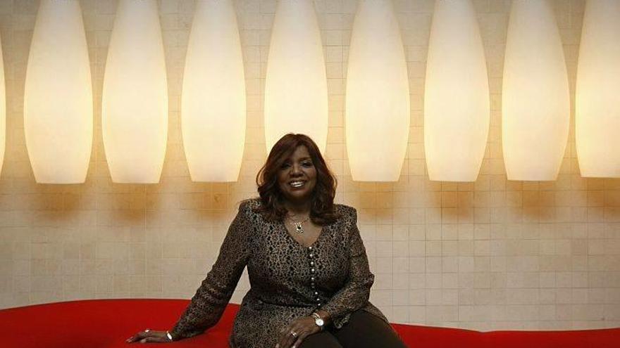 Gloria Gaynor, durante una visita en Bilbao.