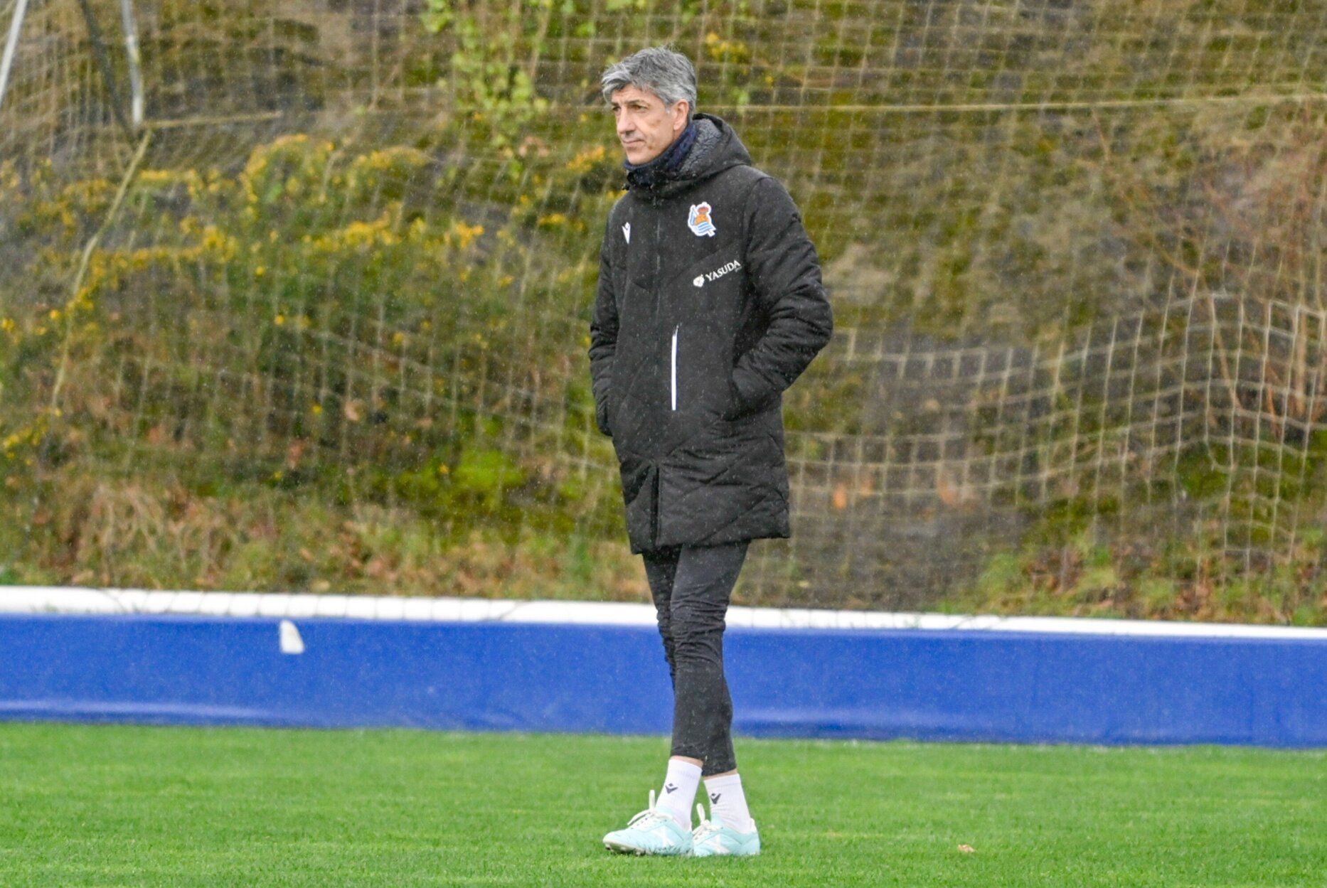 Entrenamiento antes de la semifinal en la Real y el Madrid