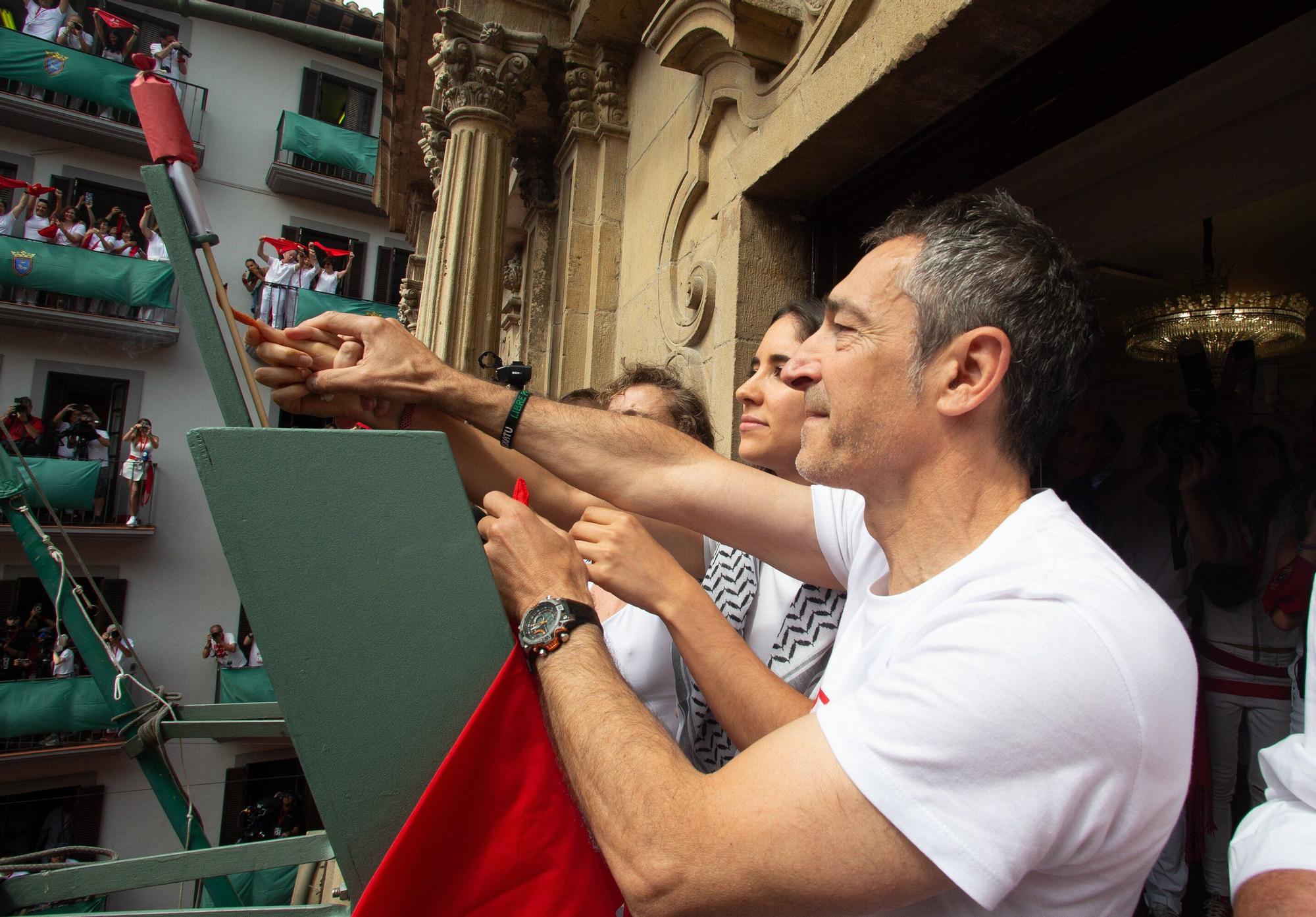 Fotos del  Chupinazo de San Fermín 2025 en Pamplona: ¡La fiesta más internacional se enciende con un grito solidario por Palestina!