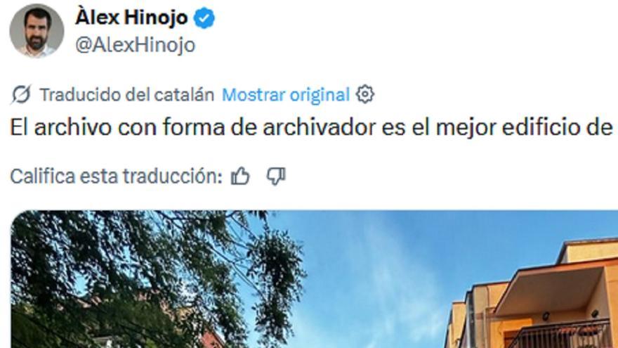 El edificio de Archivo con forma de archivador de una ciudad catalana que ha cautivado a las redes