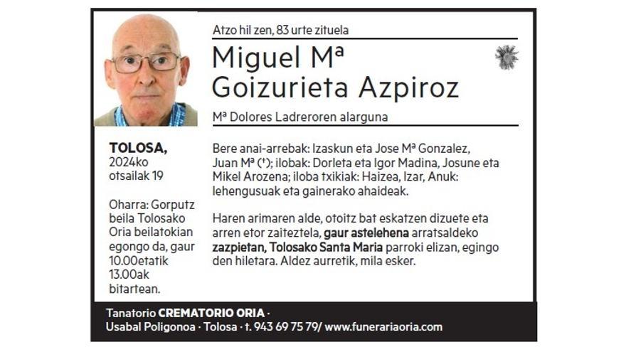 MIGUEL Mª GOIZURIETA AZPIROZ