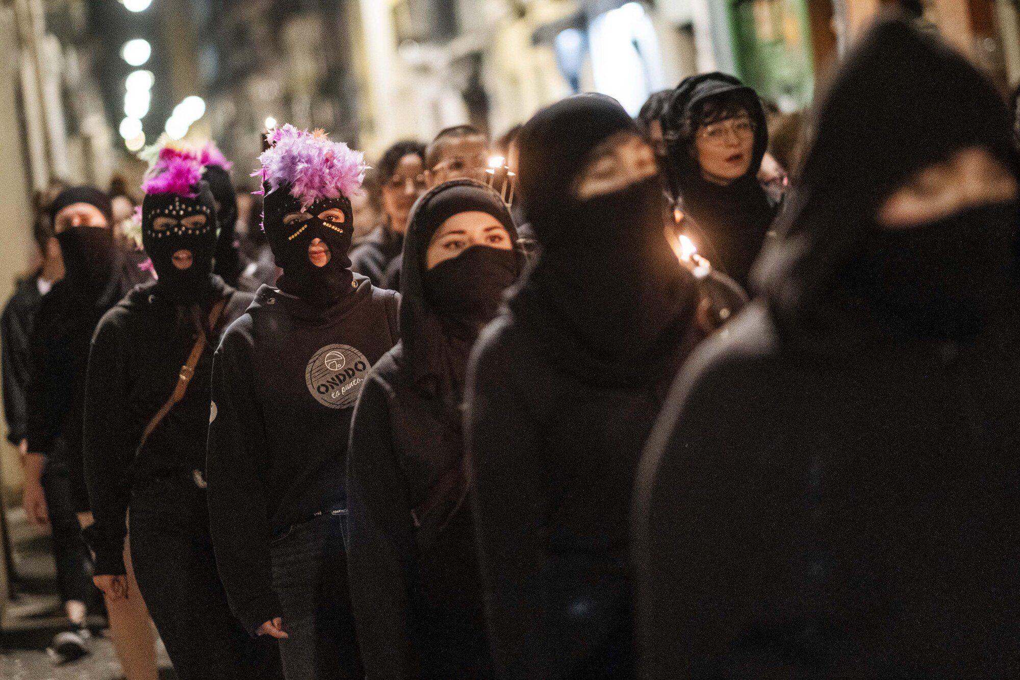 Manifestación nocturna en Pamplona contra las agresiones sexuales