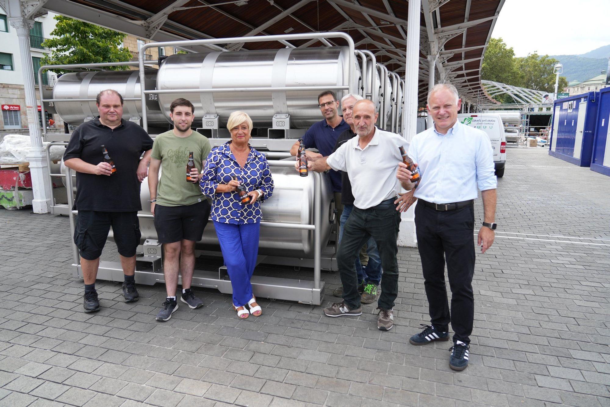 En imágenes: los barriles de cerveza que harán Aste Nagusia más sostenible