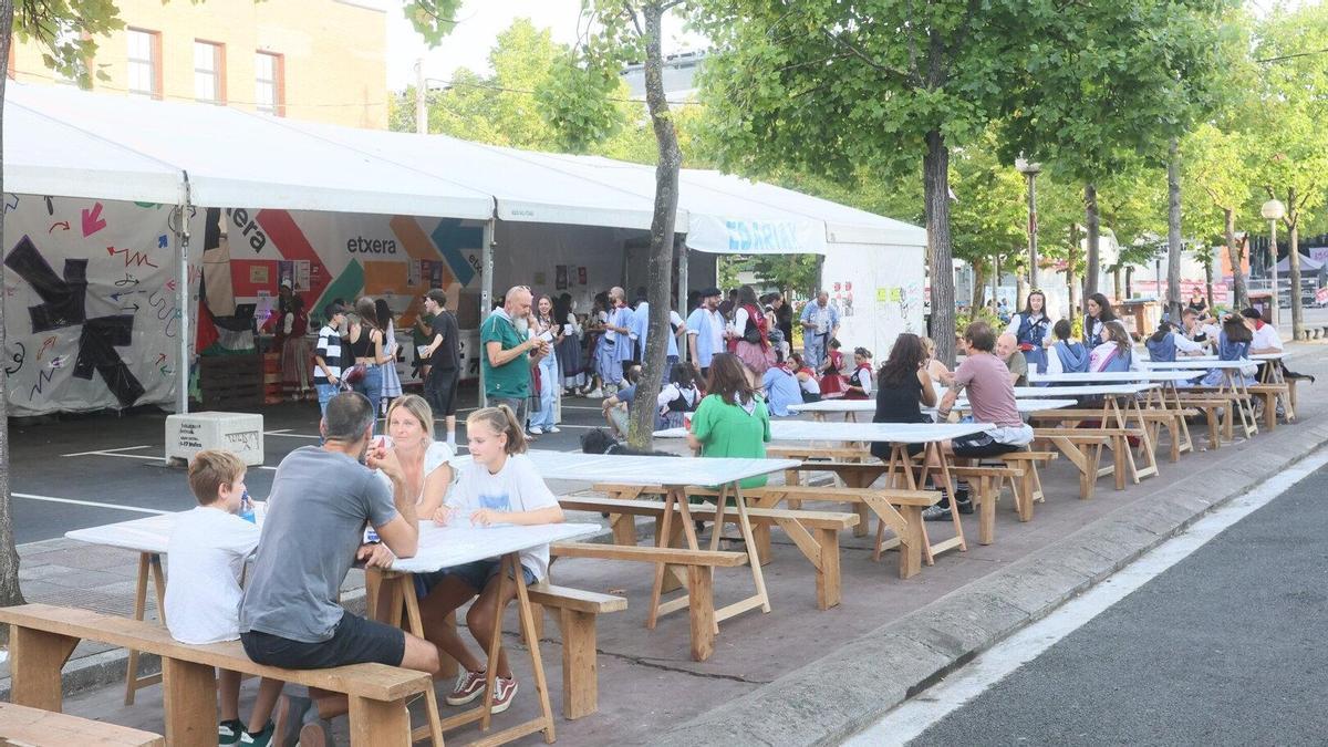 Ambiente en las txosnas