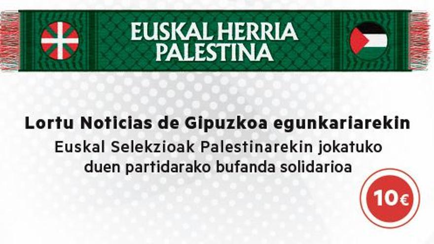 Euskal Selekzioak Palestinarekin jokatuko duen partidarako bufanda solidarioa lortu!
