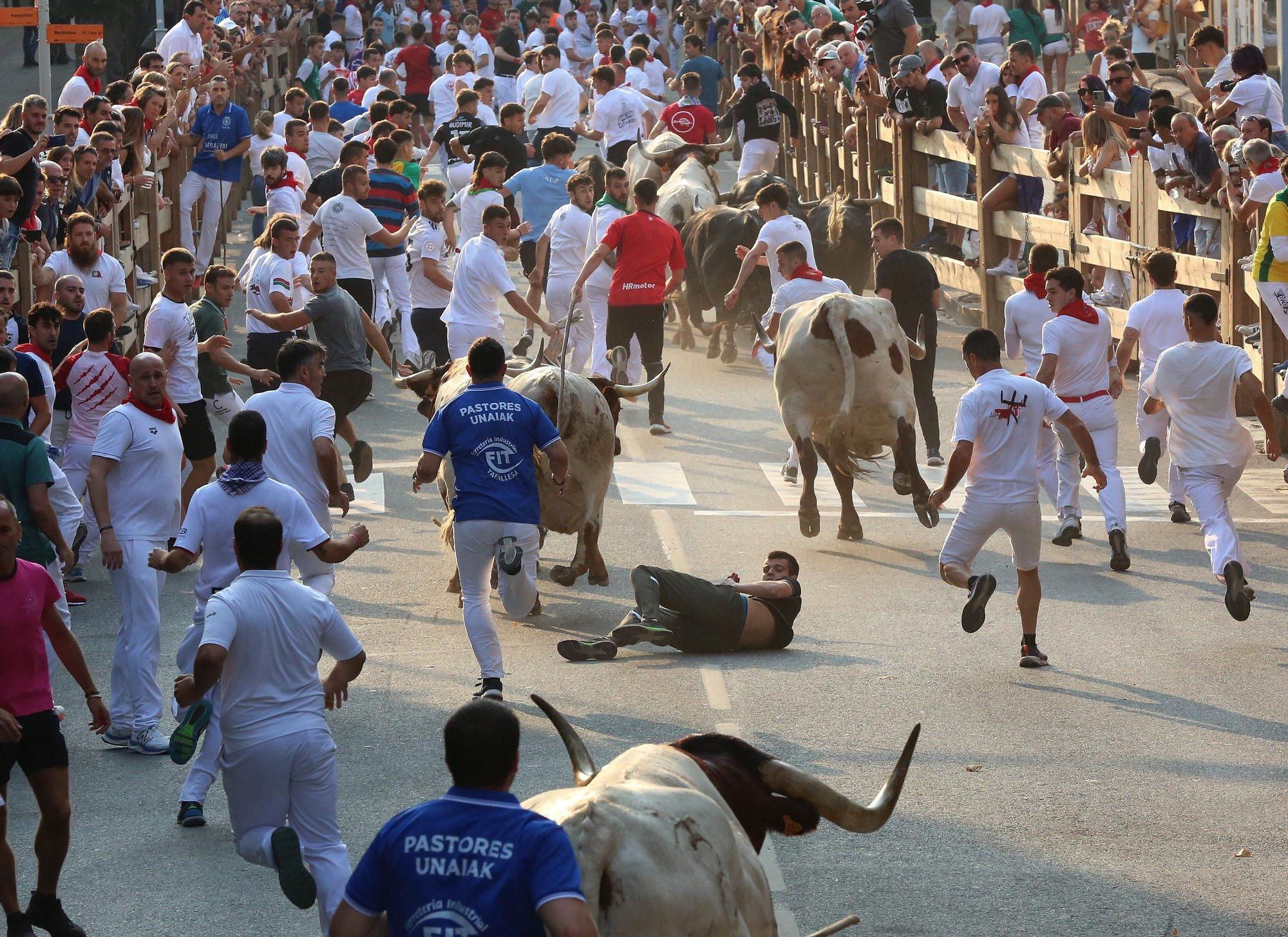 Fotos del segundo encierro de fiestas de Tafalla 2025