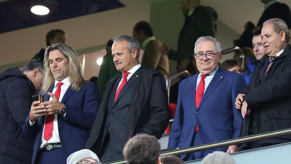 Sabalza, en el palco, en el partido con Las Palmas.