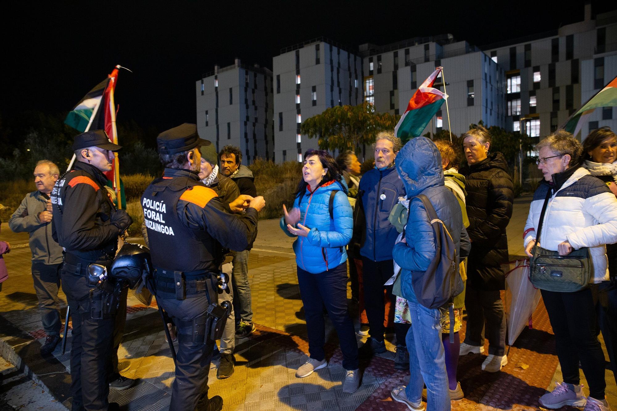 Protesta de BDZ Nafarroa por la participación de Israel en el Campeonato del Mundo de Trampolín