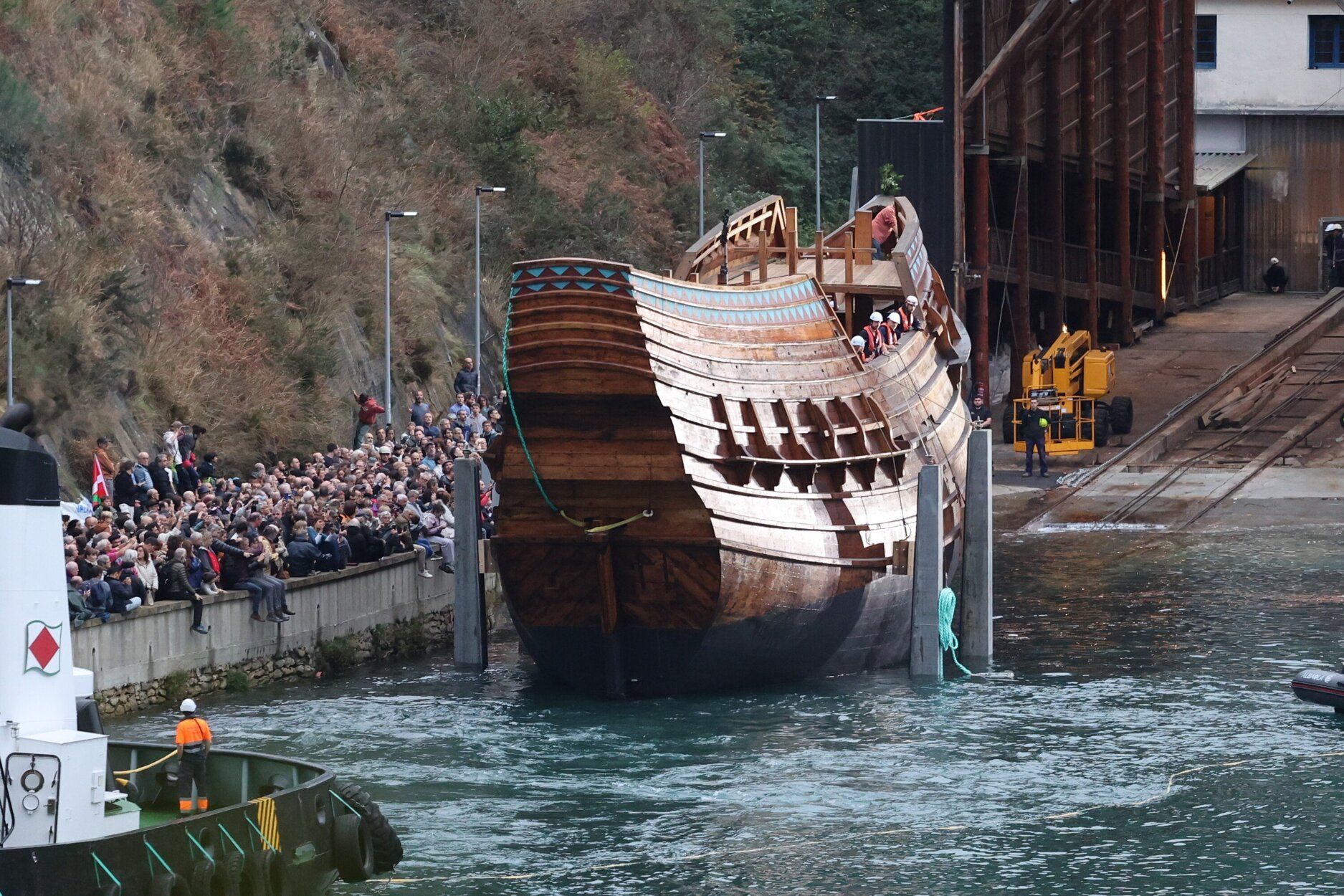 Espectacular botadura de la nao San Juan