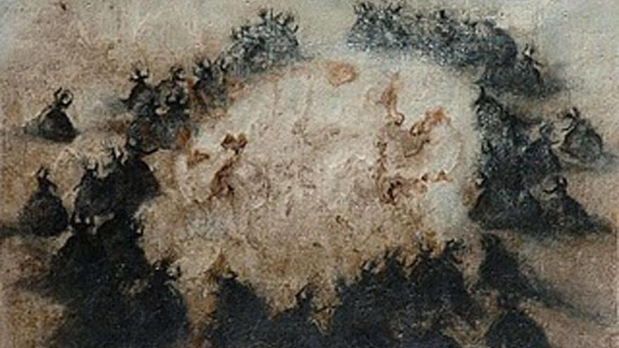 Uno de los cuadros que componen la exposición &quot;De la brujería al mito&quot;.