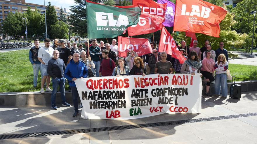 LAB, ELA, UGT y CCOO destacan el "amplio seguimiento" de la huelga en el sector de las artes gráficas
