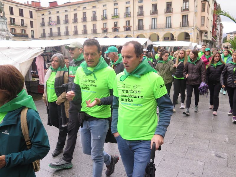 La marcha contra el cáncer de Urretxu y Zumarraga, en imágenes