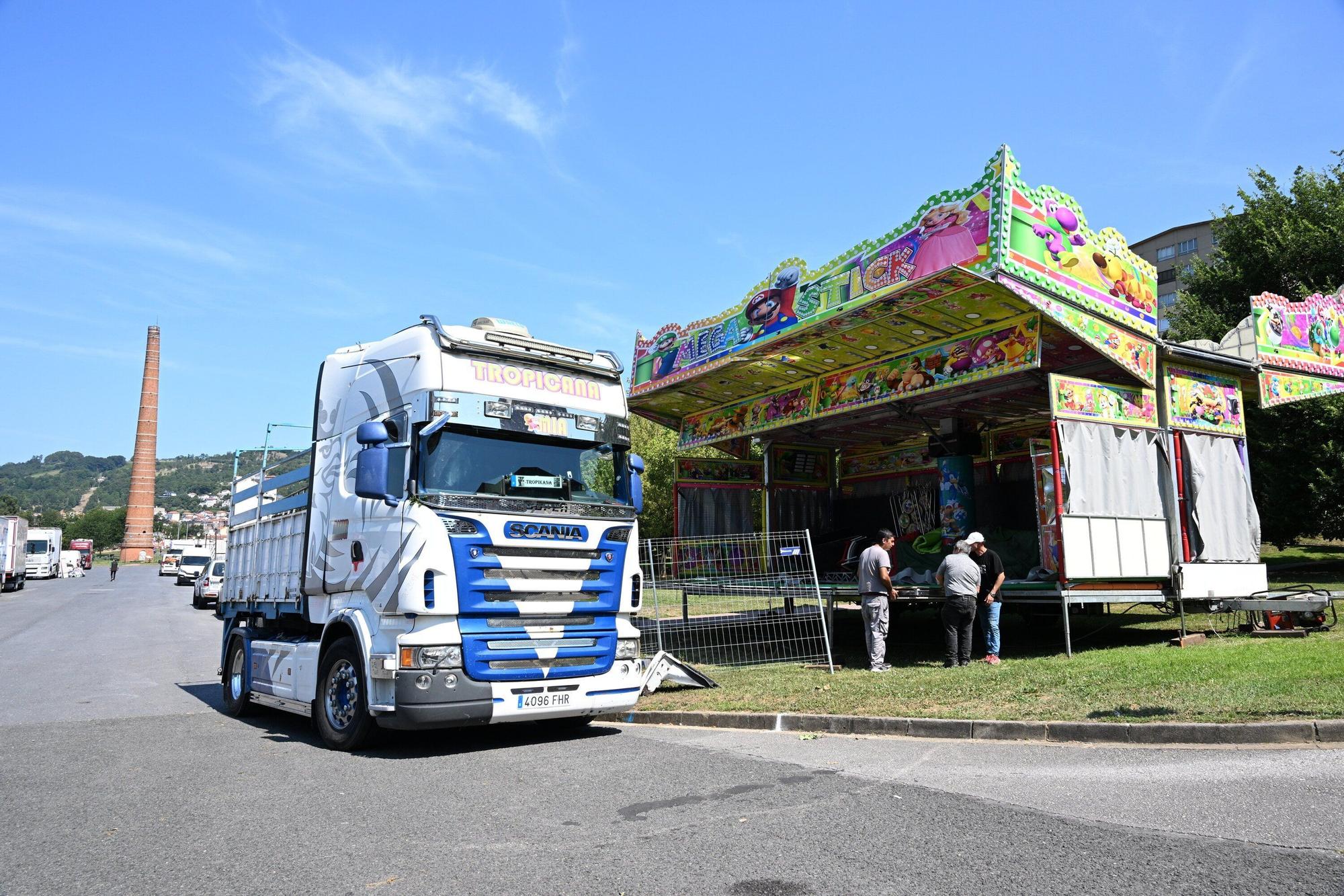 En imágenes: Comienza el montaje de las barracas de Aste Nagusia