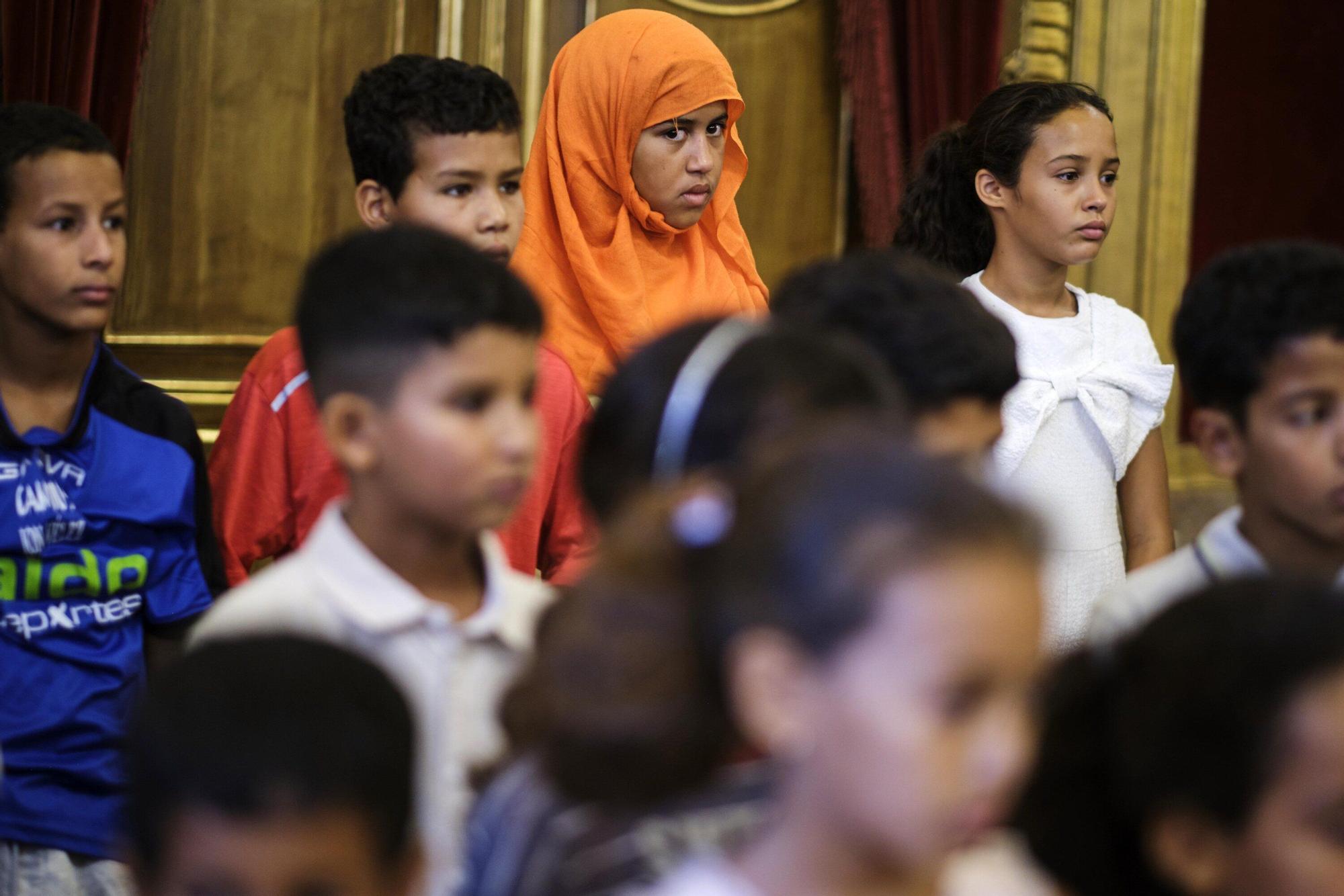 Recepción y despedida de niños saharauis acogidos en Navarra
