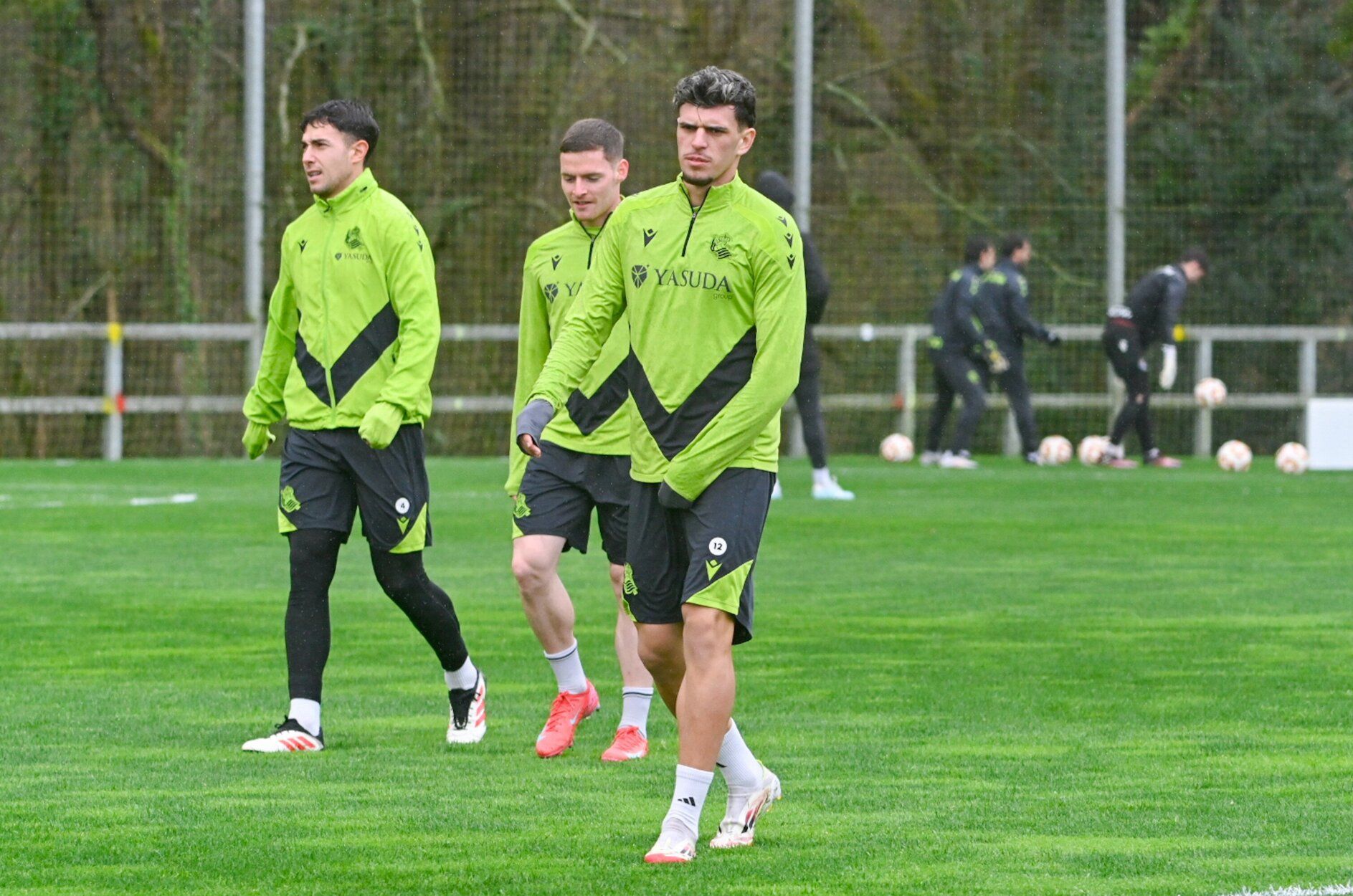 Entrenamiento antes de la semifinal en la Real y el Madrid
