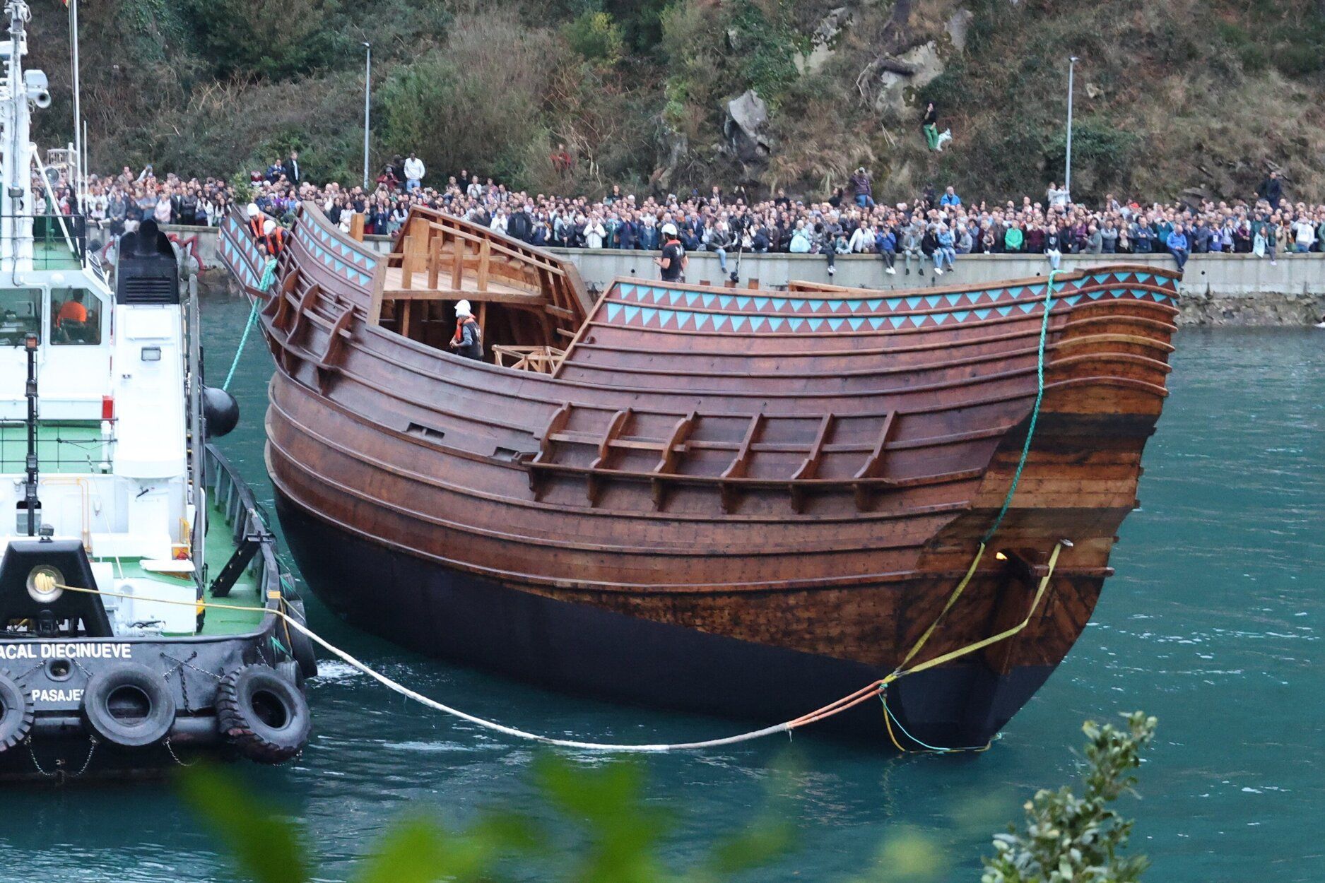 Espectacular botadura de la nao San Juan