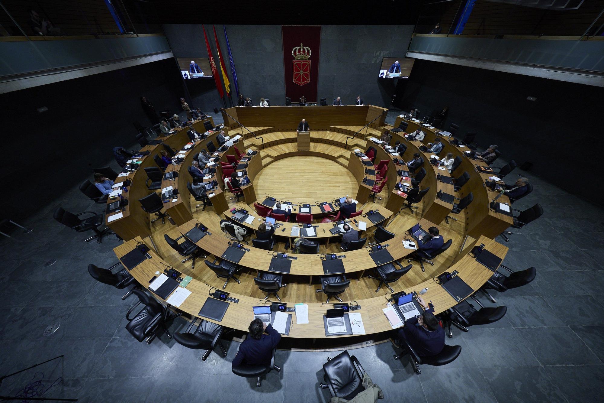 Fotos del pleno del Parlamento de Navarra del 27 de noviembre