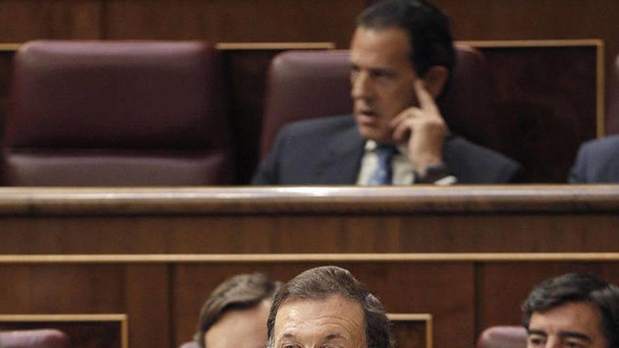 El presidente del Gobierno, Mariano Rajoy, en el Congreso.