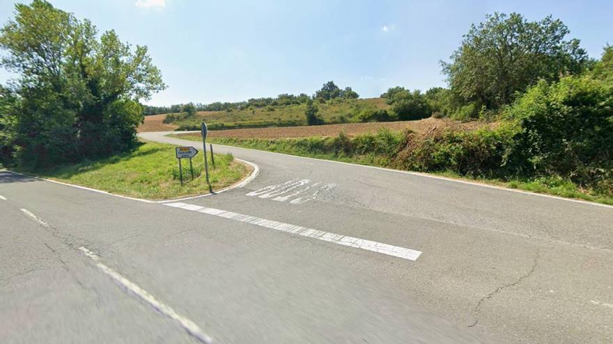 Herido un ciclista de 63 años en una colisión con una furgoneta en Guesálaz