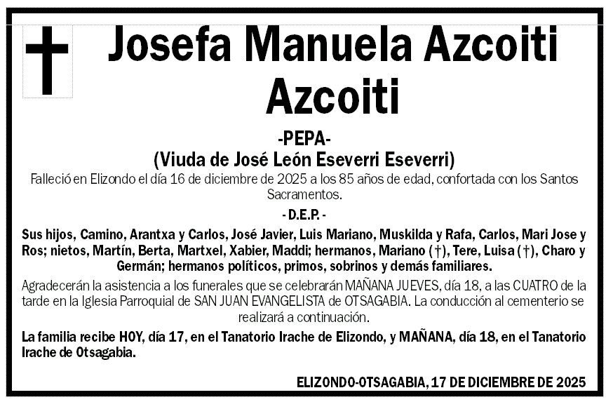 Josefa Manuela Azcoiti Azcoiti