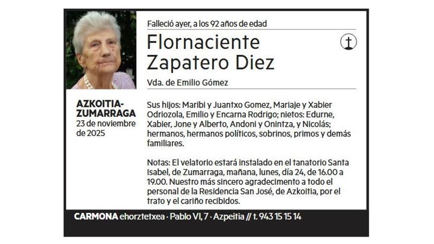 FLORNACIENTE ZAPATERO DIEZ