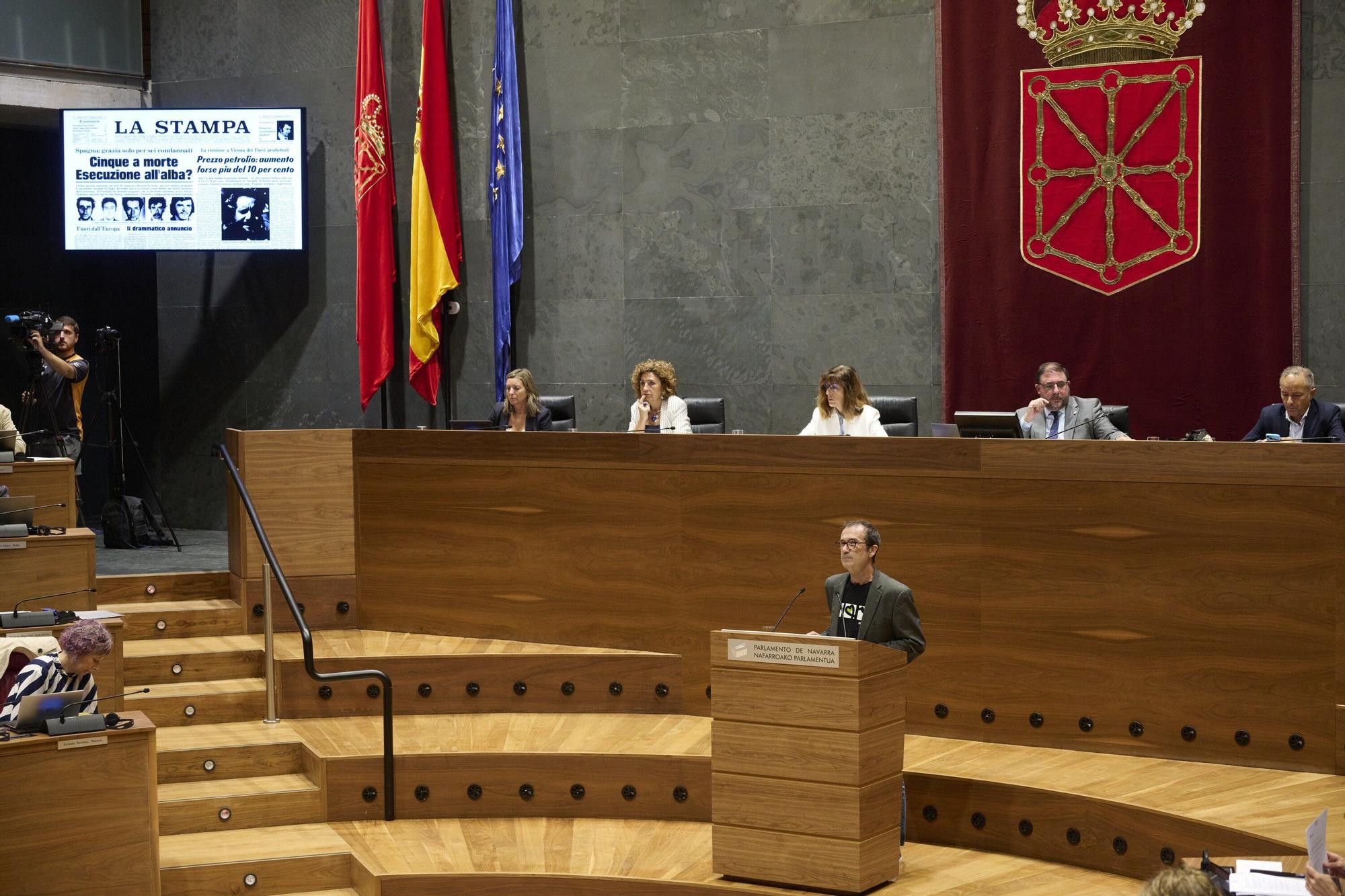 Fotos del pleno del Parlamento de Navarra (primero del curso 2025-26)