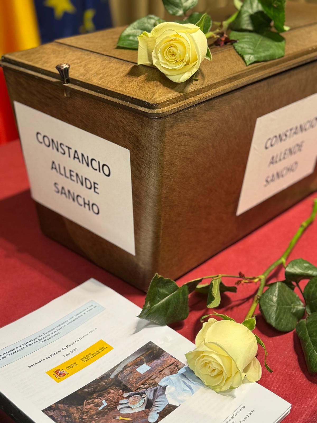 El Gobierno de España ha entregado los restos de Constancio Allende Sancho, obrero burgalés que emigró de joven a Vitoria