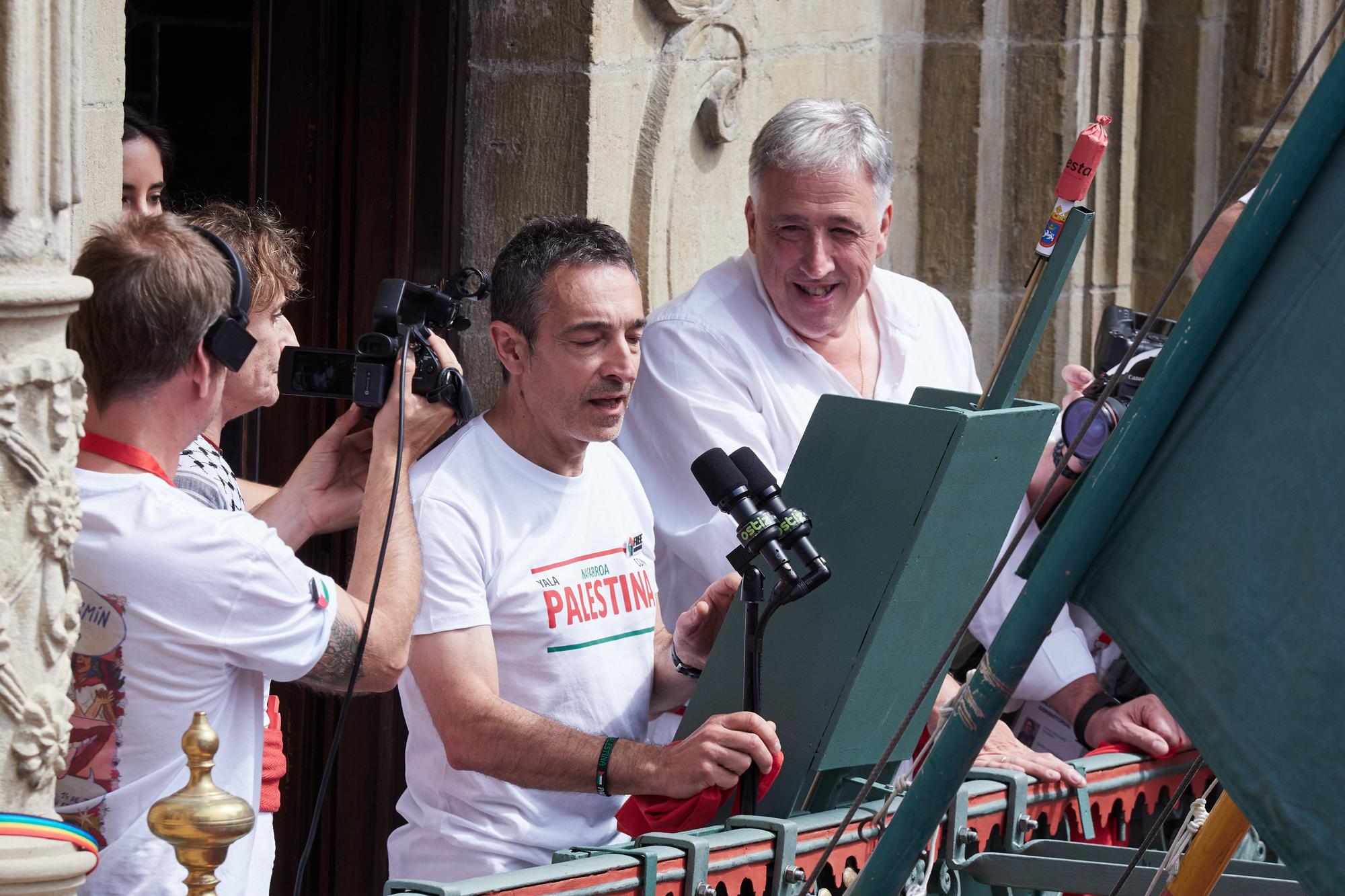 Fotos del  Chupinazo de San Fermín 2025 en Pamplona: ¡La fiesta más internacional se enciende con un grito solidario por Palestina!