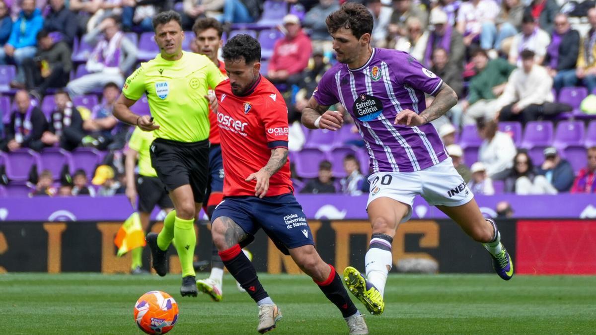 Última visita del Valladolid a El Sadar, en mayo de 2025.