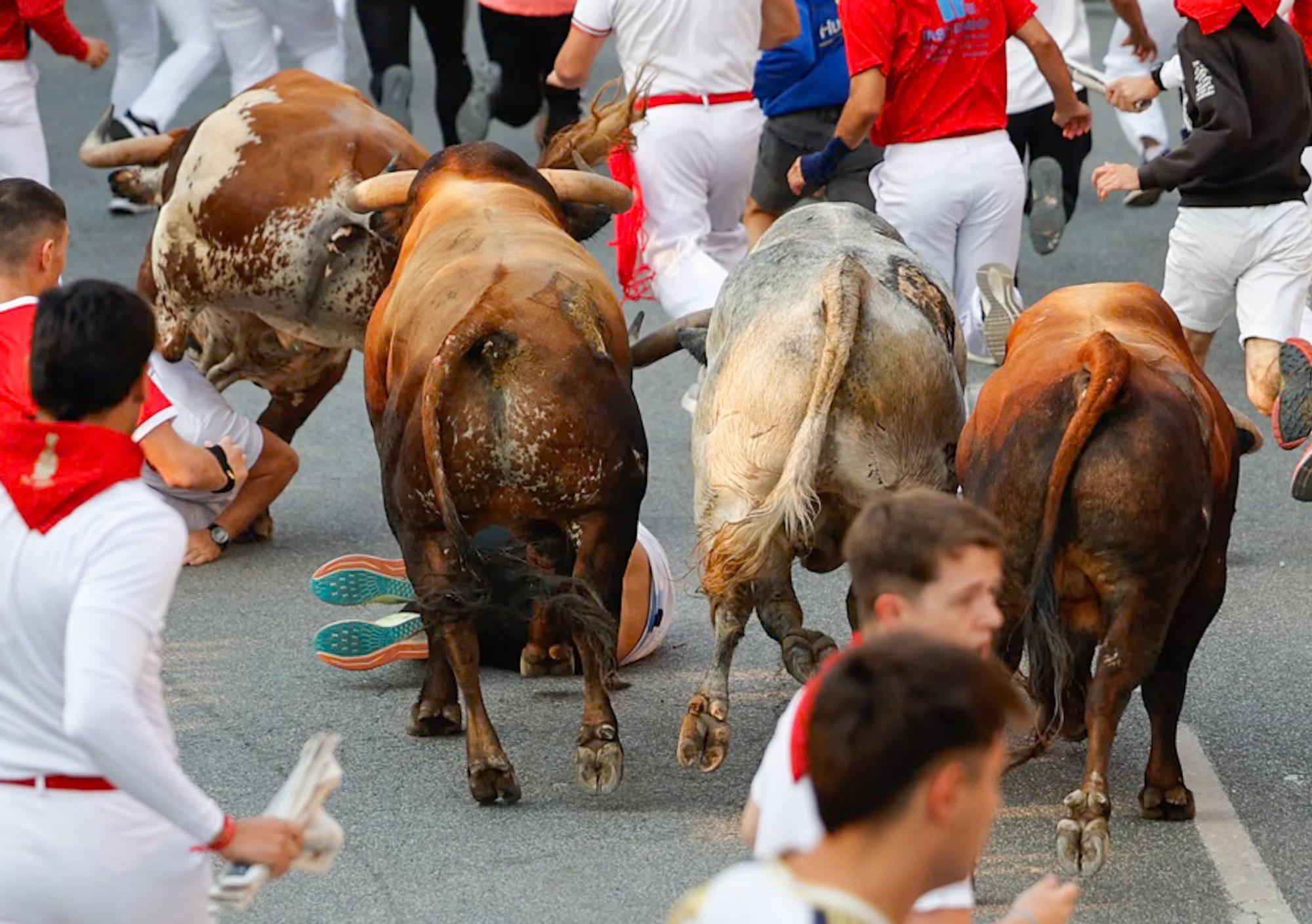 Fotos del tercer encierro de fiestas de Tafalla 2025