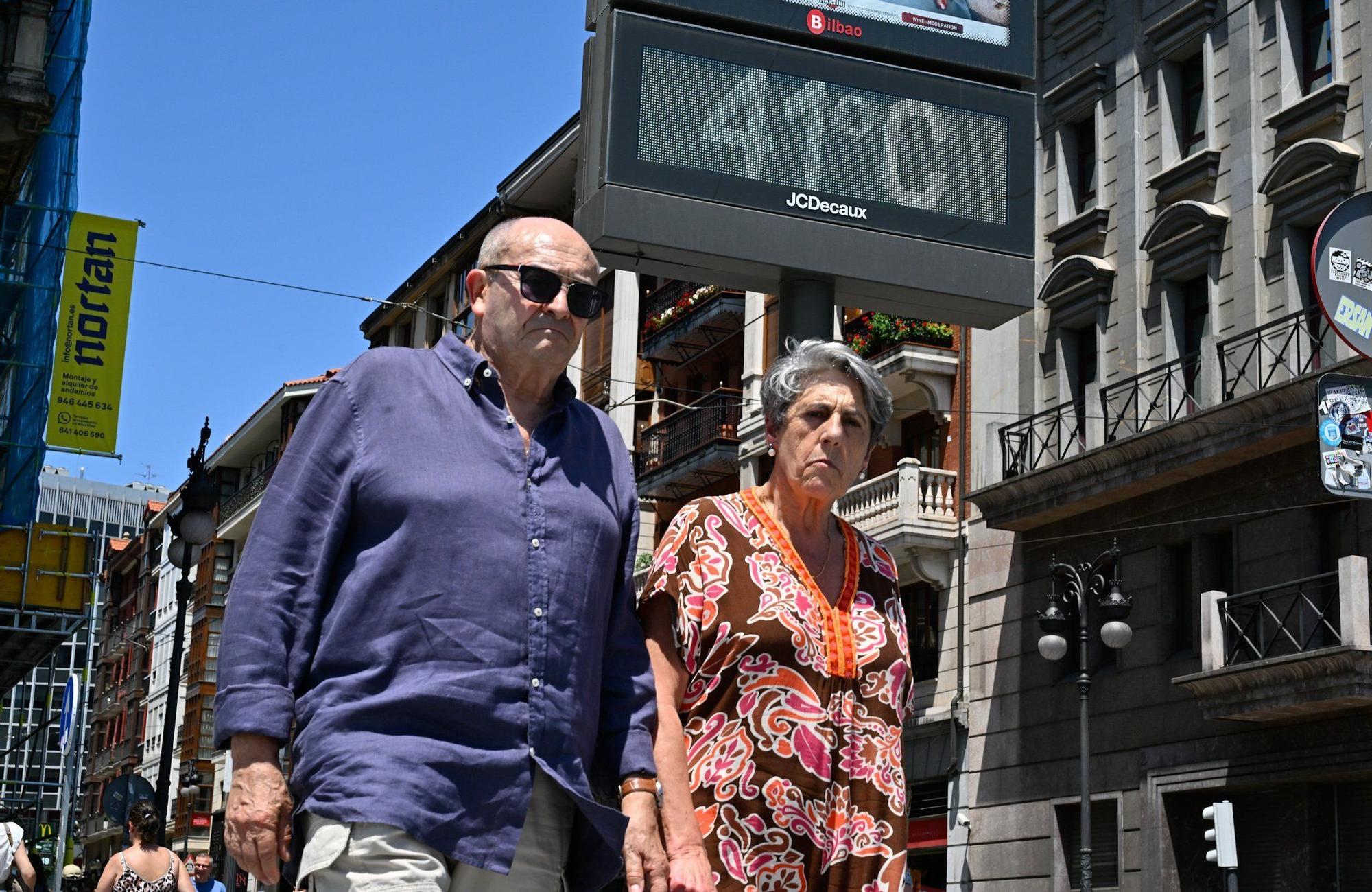 En imágenes: Bilbao supera los 40ºC el sábado