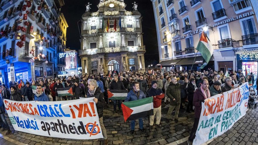 Pamplona vuelve a mostrar su apoyo a Palestina