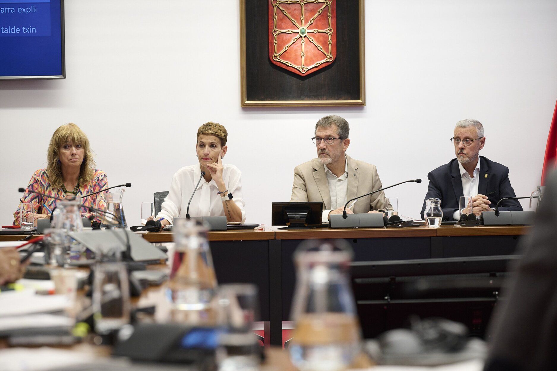 Chivite, en la Comisión de Régimen Foral del Parlamento de Navarra