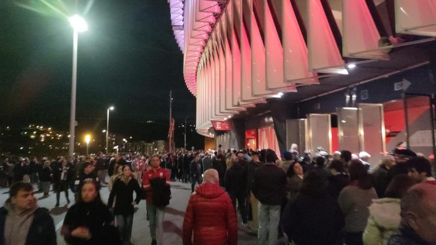 Problemas en los accesos a San Mamés antes del derbi ante la Real Sociedad