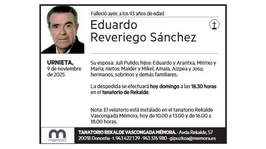 EDUARDO REVERIEGO SANCHEZ