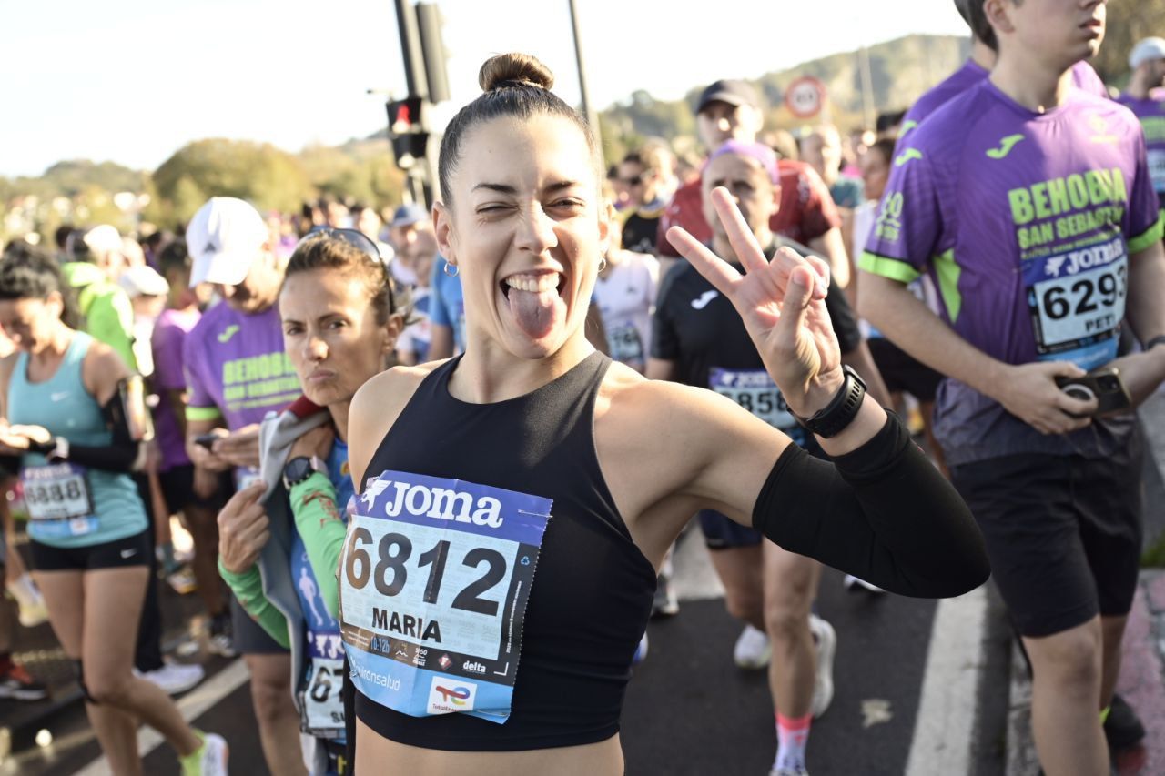 Ilusión y concentración en la salida de la Behobia-San Sebastián